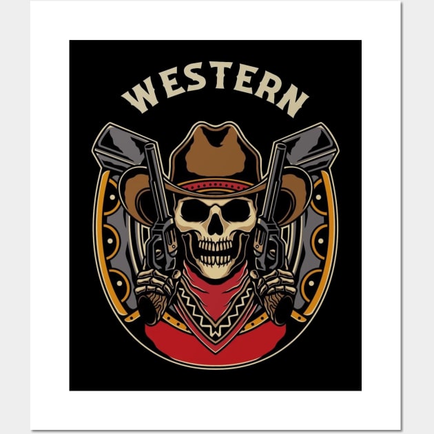 Skull western Wall Art by PROALITY PROJECT